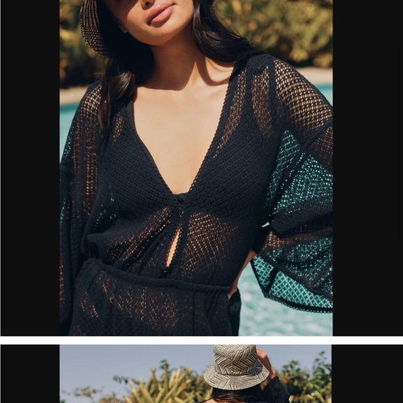 Anthropologie Elegant Black Swim Cover-Up - Picture 2 of 6